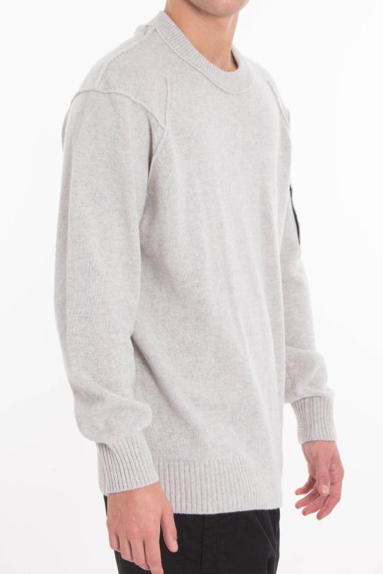 25FW 씨피 컴퍼니 스웨터 19CMKN707A 110149A M13 Grey - C.P. COMPANY