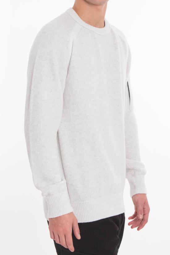 25FW 씨피 컴퍼니 스웨터 19CMKN252A 006170 M12 White - C.P. COMPANY