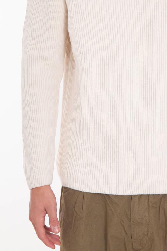 25FW 씨피 컴퍼니 풀 립 크루넥 렌즈 스웨터 19CMKN015A 006608A 103 White - C.P. COMPANY