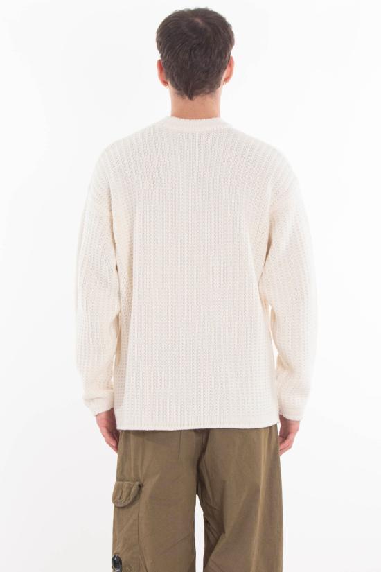 25FW 씨피 컴퍼니 스웨터 19MKN127A 110149A 103 White - C.P. COMPANY