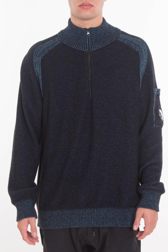 25FW 씨피 컴퍼니 스웨터 19CMKN309A 006170A 815 Blue - C.P. COMPANY