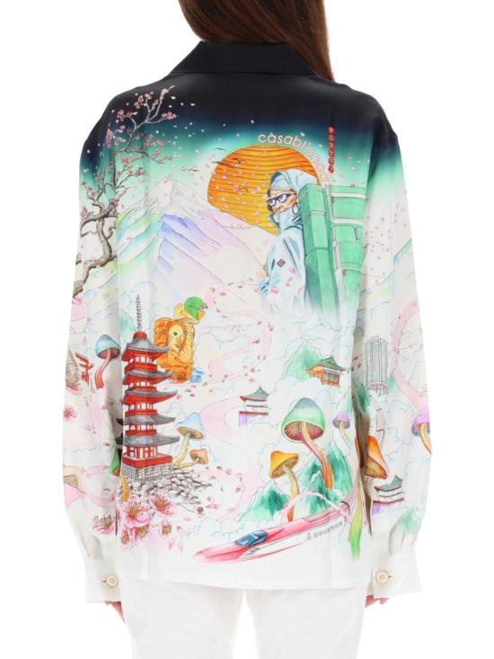 25FW 카사블랑카 탑 W AW25 SH 245 04 04FLOWERS Multicolor - CASABLANCA