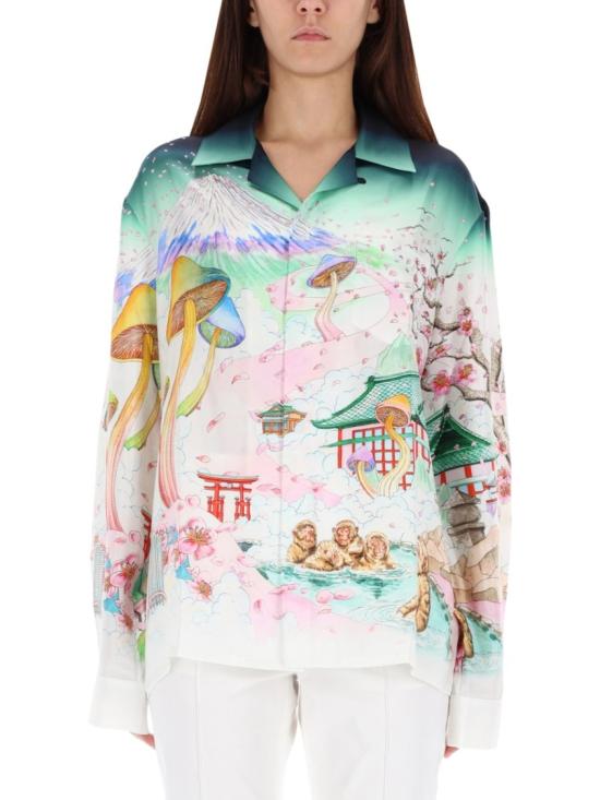 25FW 카사블랑카 탑 W AW25 SH 245 04 04FLOWERS Multicolor