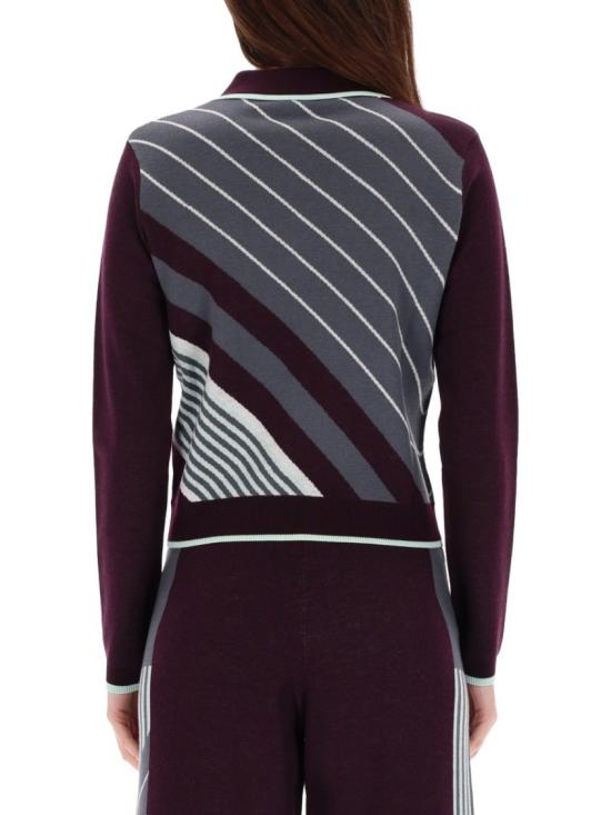 25FW 카사블랑카 탑 W AW25 KW 1085 01AUBERGINE Purple - CASABLANCA