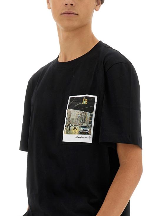  헬무트랭 반팔 티셔츠 O06HM514 001 Black - HELMUT LANG