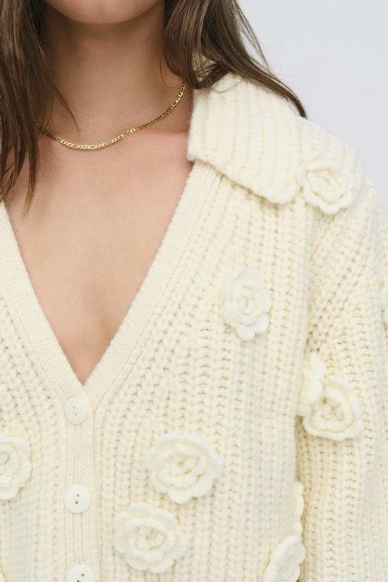  포러브앤레몬스 가디건 For Love & Lemons 아이비 카디건 크림 - FOR LOVE & LEMONS