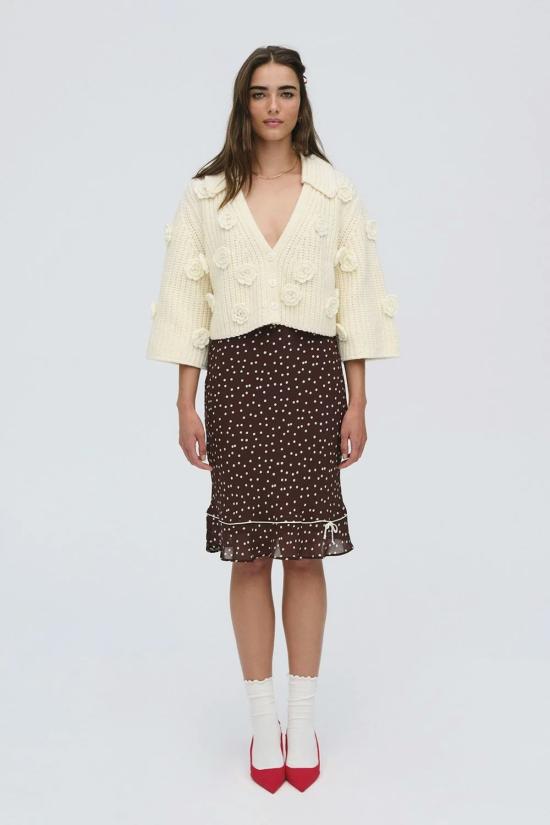  포러브앤레몬스 가디건 For Love & Lemons 아이비 카디건 크림 - FOR LOVE & LEMONS