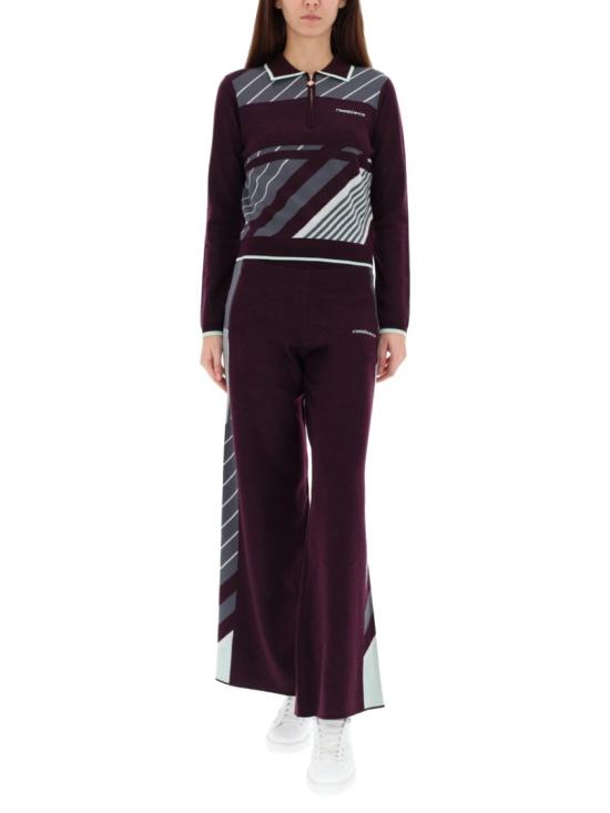 25FW 카사블랑카 팬츠 W AW25 KW 1086 01AUBERGINE Purple - CASABLANCA