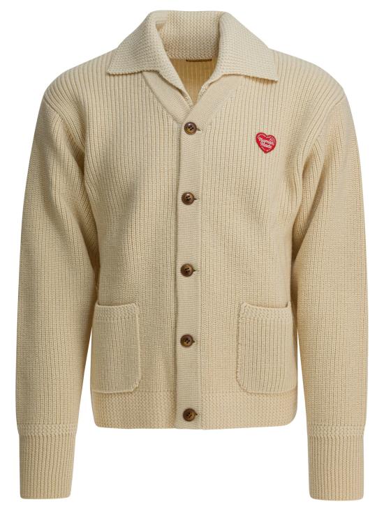 25FW 휴먼메이드 리무버블 칼라 울 니트 가디건 HM30CS004WHITE Beige