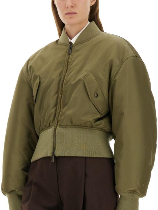  생로랑 나일론 크롭 봄버 자켓 820233 Y845W1340 Green - SAINT LAURENT