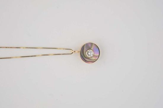  영 인 더 마운틴스 목걸이/팬던트 14k 아발론 & 다이아몬드로 만든 Young In The Mountains 세르클렌 목걸이 - YOUNG IN THE MOUNTAINS