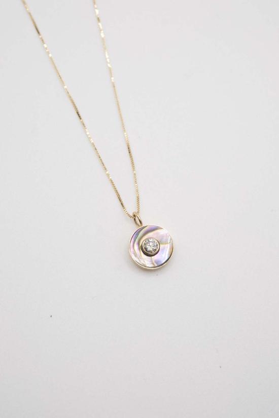  Young in the Mountains 목걸이/팬던트 14k 아발론 & 다이아몬드로 만든 Young In The Mountains 세르클렌 목걸이 - OTHER BRANDS