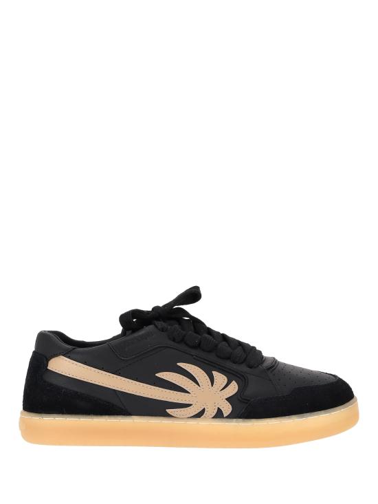25FW 팜앤젤스 스니커즈 PWIA063F25LEA001 1061 BLACK BEIGE