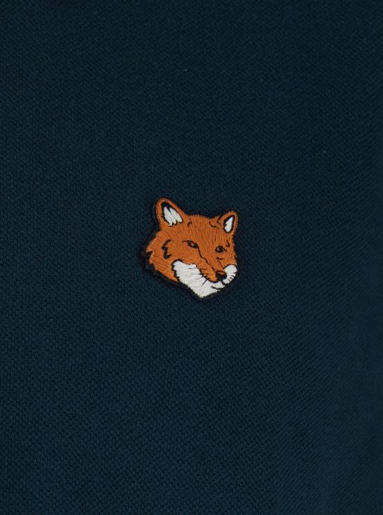 26SS 메종키츠네 폭스 헤드 레귤러 폴로 티셔츠 PM00209KP00020413 Blu - MAISON KITSUNE