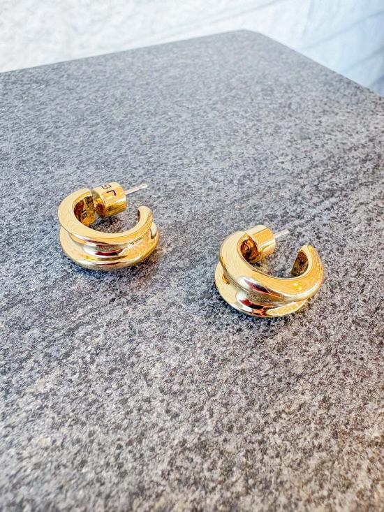  제니 버드 이어링 미니 레논 후프스 하이 폴리쉬 골드 - JENNY BIRD