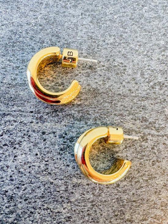  제니 버드 이어링 미니 레논 후프스 하이 폴리쉬 골드 - JENNY BIRD