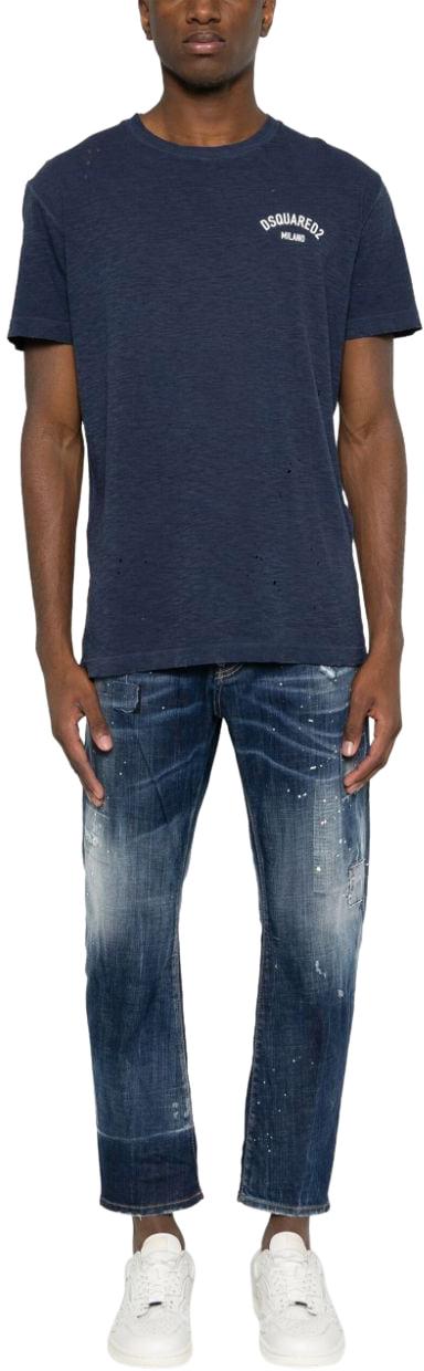  디스퀘어드2 반팔 티셔츠 S71GD1392S22146478 BLUE - DSQUARED2