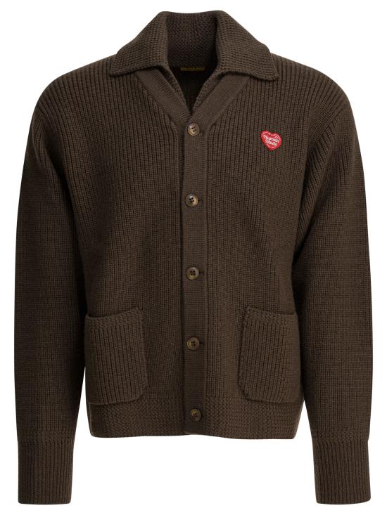 25FW 휴먼메이드 리무버블 칼라 울 니트 가디건 HM30CS004BROWN