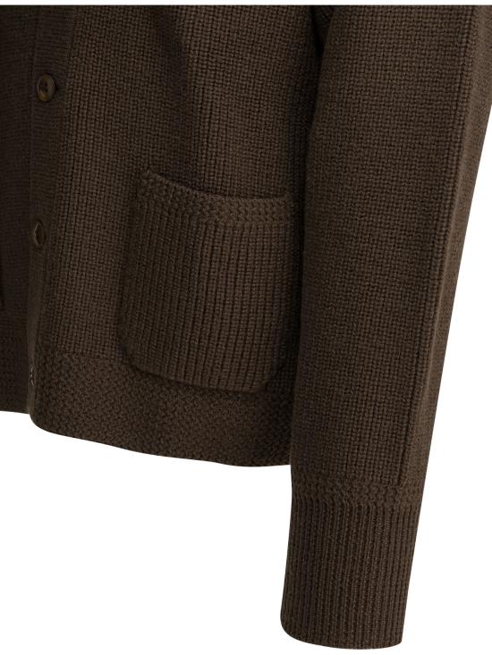25FW 휴먼메이드 리무버블 칼라 울 니트 가디건 HM30CS004BROWN - HUMANMADE