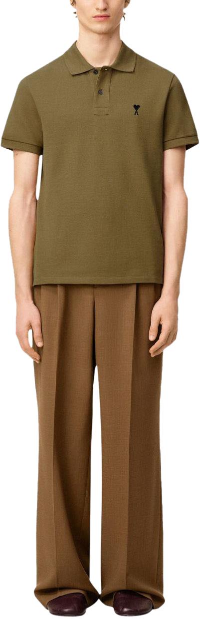 25FW 아미 스몰 하트 로고 폴로 티셔츠 HPL411760298 BROWN - AMI