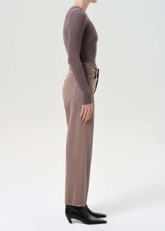  에이골디 데님 팬츠 아골드 렌 하이라이즈 와이드 레그 진 세라믹 - AGOLDE