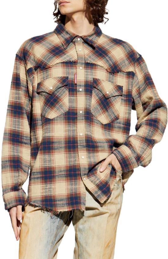 25FW 디스퀘어드2 셔츠 S71DM0797D35351001F BROWN - DSQUARED2