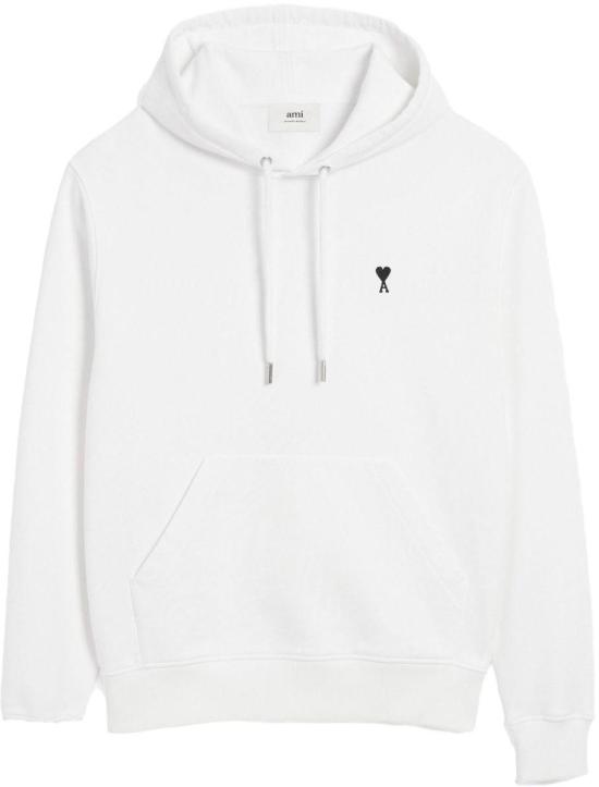 25FW 아미 스몰 하트 로고 후드 티셔츠 HSW764730100 WHITE