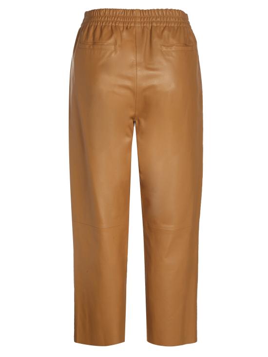  핑코 가죽 팬츠 1G15WYY638 BROWN - PINKO