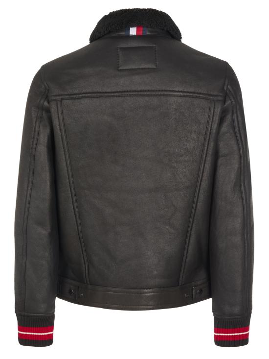  타미힐피거 가죽 자켓 RE0RE00038002 BLACK - TOMMY HILFIGER