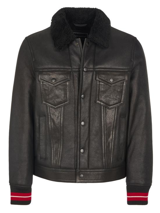  타미힐피거 가죽 자켓 RE0RE00038002 BLACK