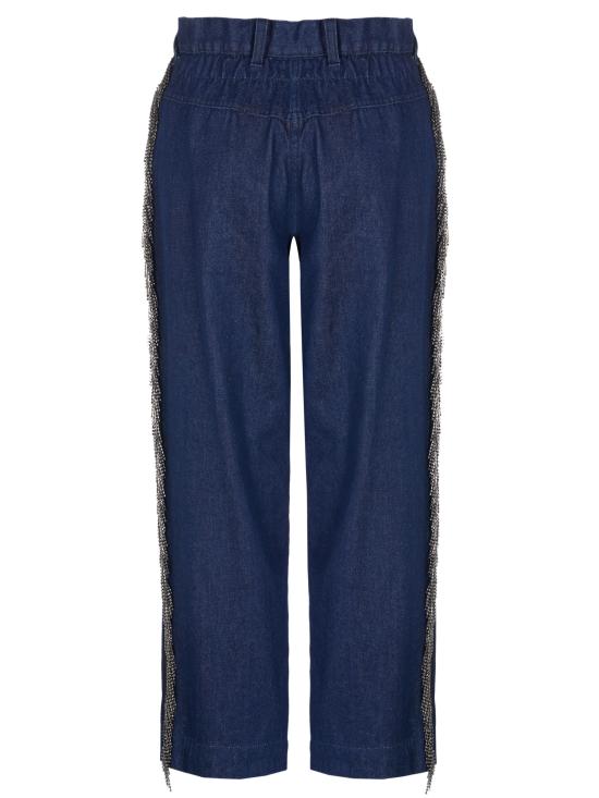  핑코 스트레이트 팬츠 1S1008Y7QM BLUE - PINKO