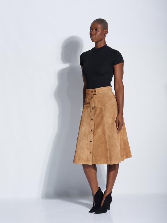  벨스타프 미디 스커트 285783 BROWN - BELSTAFF