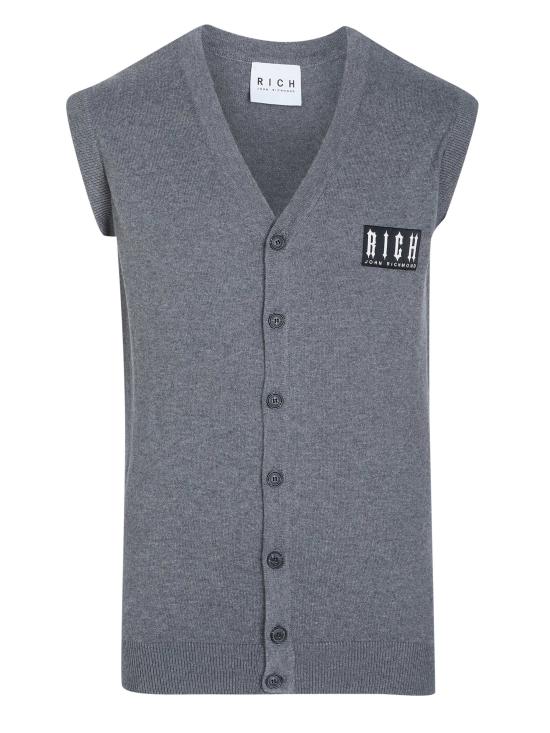 존 리치몬드 니트 베스트 HMA18048CD GREY