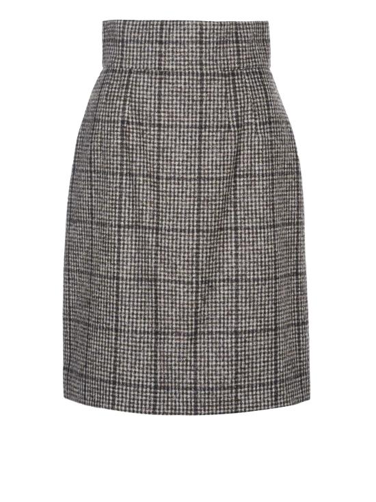  돌체앤가바나 미디 스커트 F4BL9T FQMH4 BROWN