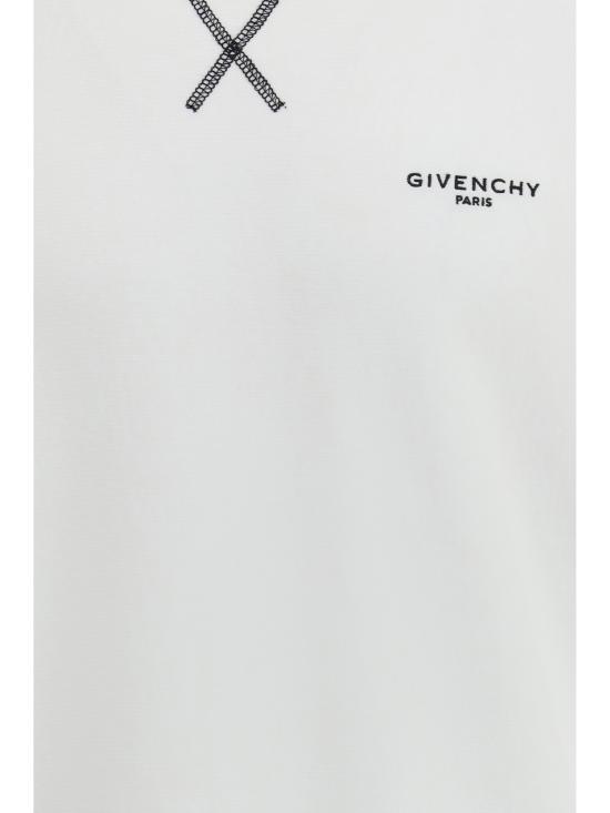26SS 지방시 후드 티셔츠 BMJ0P63YS1 100 WHITE - GIVENCHY