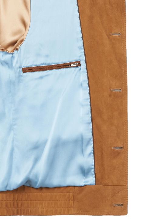  돌체앤가바나 가죽 자켓 G9OQ4L HULD7 BROWN - DOLCE & GABBANA