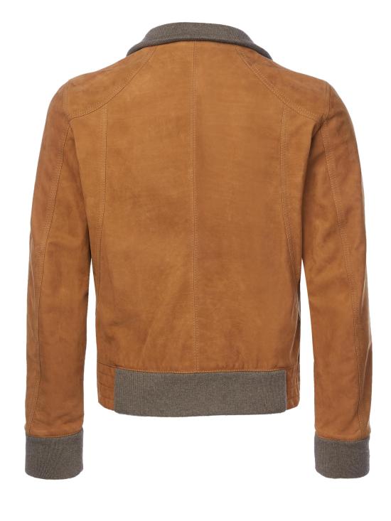  돌체앤가바나 가죽 자켓 G9OQ4L HULD7 BROWN - DOLCE & GABBANA