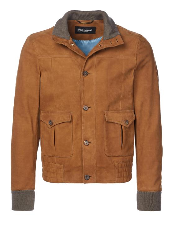  돌체앤가바나 가죽 자켓 G9OQ4L HULD7 BROWN