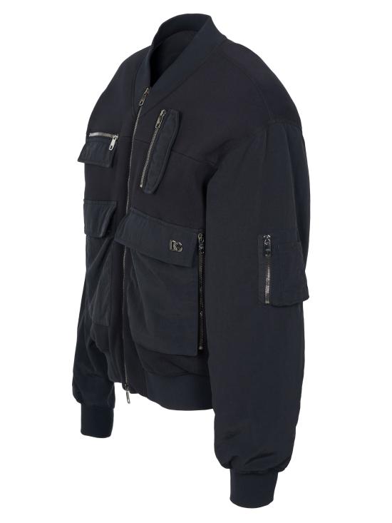  돌체앤가바나 봄버 자켓 G9YA3T HUMHP BLACK - DOLCE & GABBANA