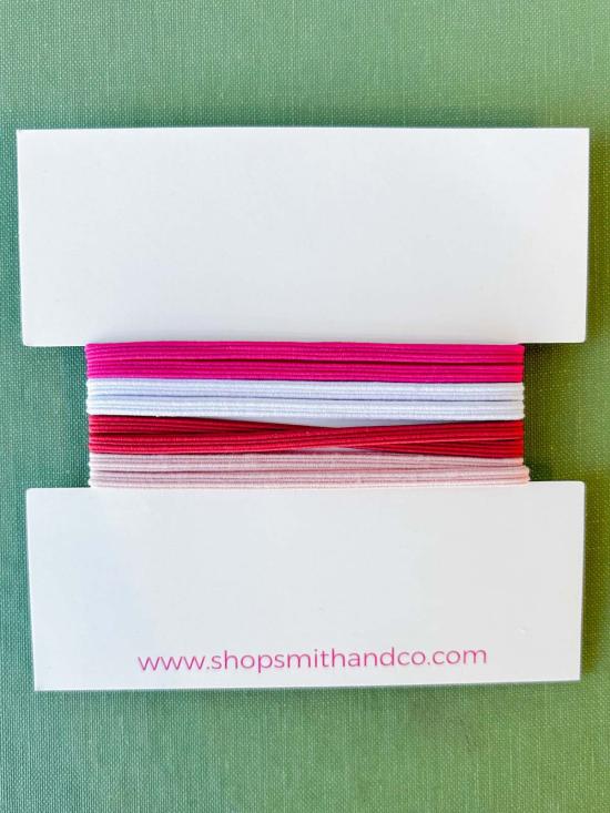  Smith and Co. Design 헤어 액세서리 스미스앤코 디자인 스키니 헤어타이 세트 핑크 - OTHER BRANDS