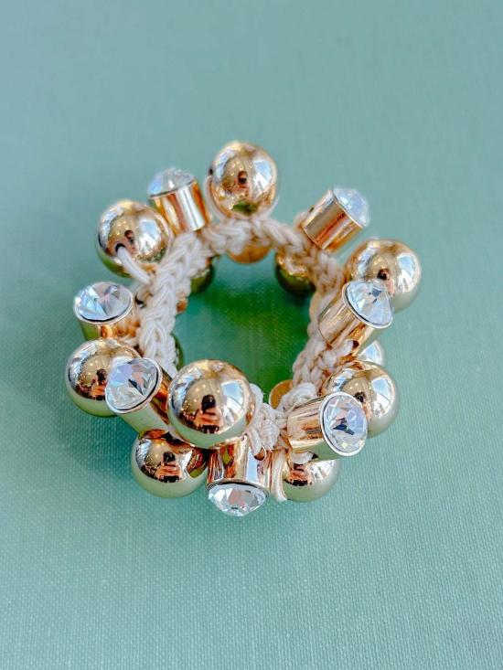  스미스 앤 코 디자인 헤어 액세서리 스미스앤코 디자인 청키 스크런치 크림 - SMITH AND CO. DESIGN