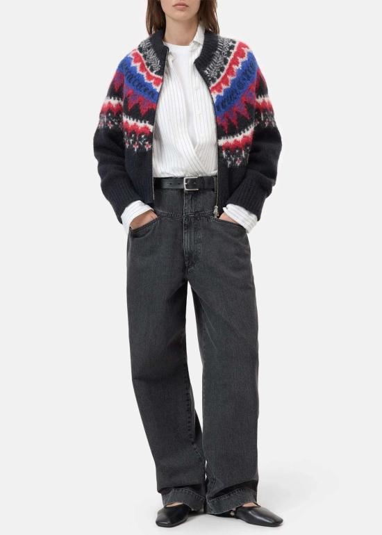  클로즈드 가디건 지퍼 달린 카디건 멀티