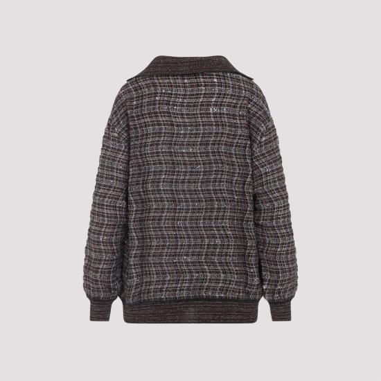 25FW 미소니 폴로 티셔츠 DS25WN22 BC005W SM9US PINK BROWN - MISSONI