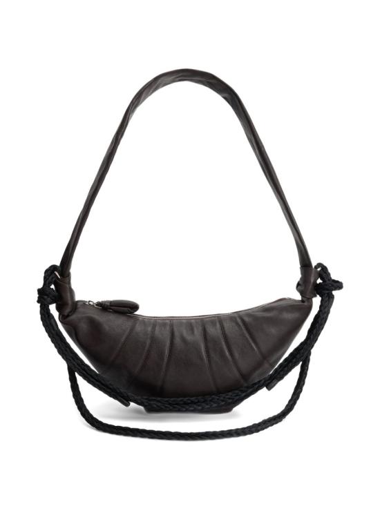 25FW 르메르 그레인드 버팔로 레더 브레이드 미디움 크루아상 백 BG0174 LL0160449 Brown