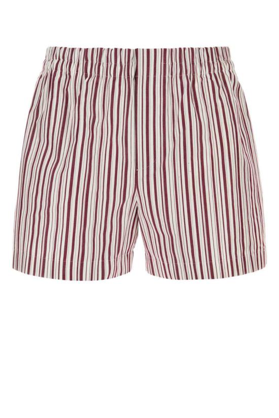 25FW 구찌 스트라이프 코튼 자수 쇼츠 반바지 810783Z7AR0 9081 STRIPPED