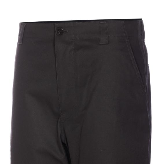 25FW 구찌 웹 디테일 코튼 트윌 팬츠 784049 Z7AJV1000 Black - GUCCI