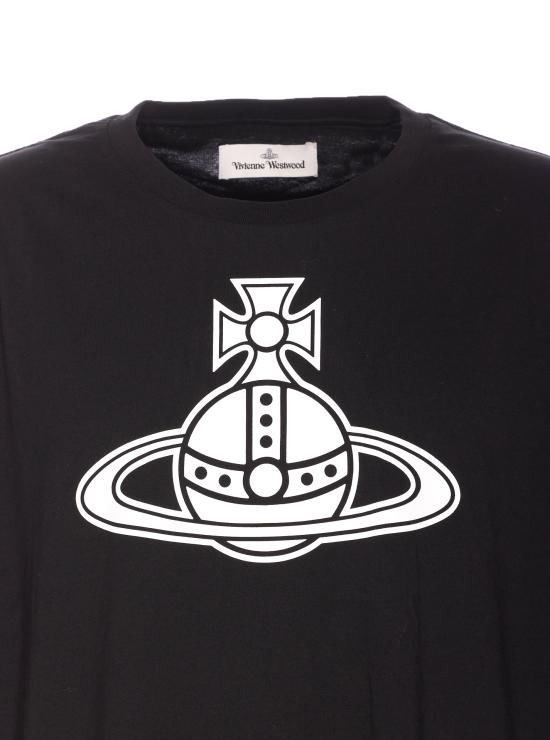 25FW 비비안웨스트우드 반팔 티셔츠 3G01004B J001MN401 Black - VIVIENNE WESTWOOD