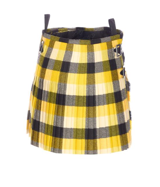 25FW 비비안웨스트우드 미디 스커트 1F020006 W018QE206 Yellow - VIVIENNE WESTWOOD