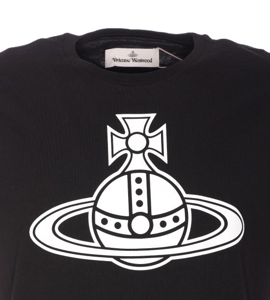 25FW 비비안웨스트우드 반팔 티셔츠 3G01004A J001MN401 Black - VIVIENNE WESTWOOD
