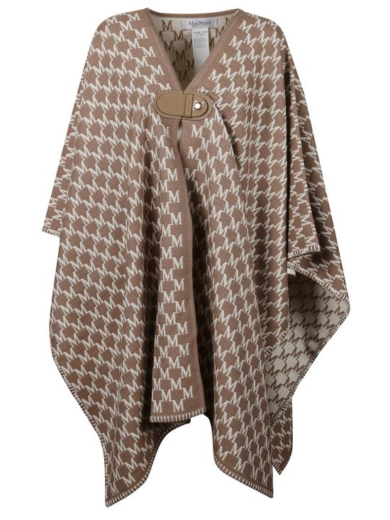 25FW 막스마라 울 코튼 자카드 판초 2524546111600 EDITTI001 Beige